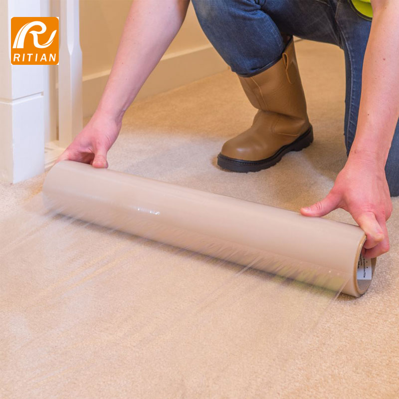 Polyethene Carpet Plastic Film Transparent Plastic Floor Protector Roll