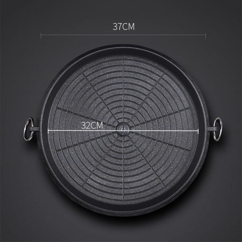 Korean Style Square Grill Pan Aluminum Nonstick Smokeless For Indoor Outdoor BBQ