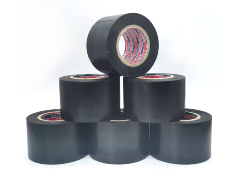 Black Rubber PVC Adhesive Tape Single Sided 50mm
