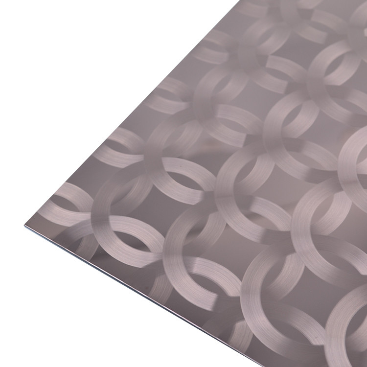 3D Laser Stainless Steel Sheet Bar KTV Decorative Circles Laser Sheet To Draw