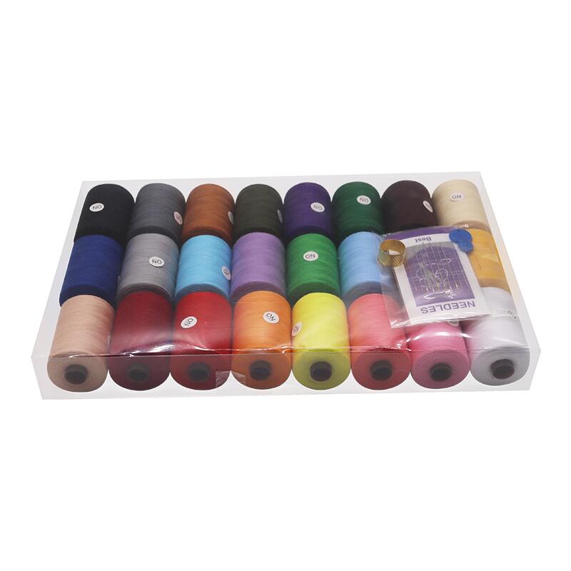 24 Colors a Box Crochet Thread Cotton Yarn 40S/2 Cotton Sewing Thread for Hand Sewing