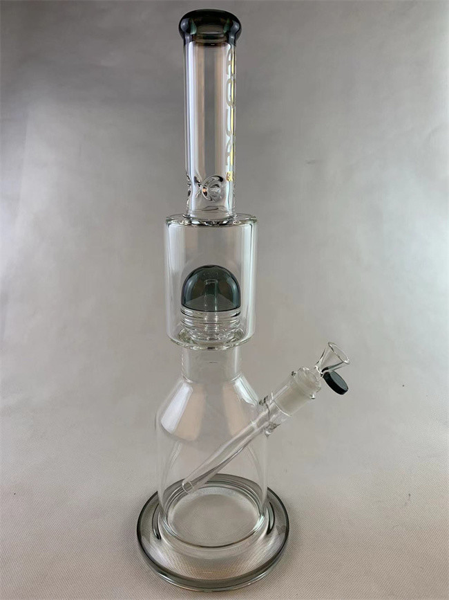 10Inches Straight Tube Glass Smoking Water Pipe With Ice Catcher