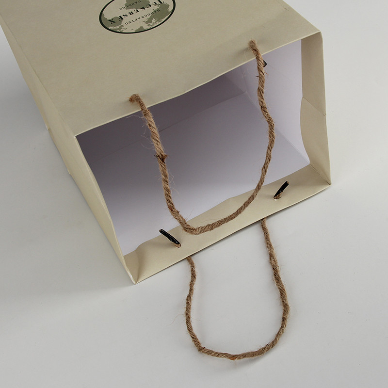 Custom Eco Packaging Solutions Skincare Beauty Paper Shopping Bag With Handle