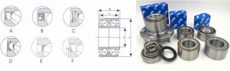 Hub and bearing assembly DAC357245CW2RS 90363-35001 KOYO Wheel bearings