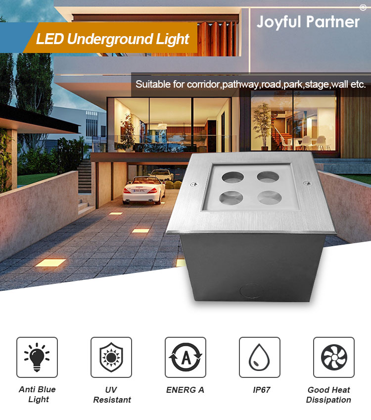 Adjustable Underground Outdoor LED Floor Lights For Driveway Landscape Pathway