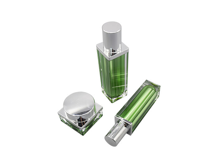 Elegant Cosemtic Skincare Acrylic Packaging Set 30g 50g Cream Jar 30ml 60ml 100ml 120ml Lotion Bottle