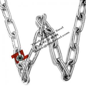 China 4mm DIN5685 Link Chain Stainless Steel 304 316 on sale