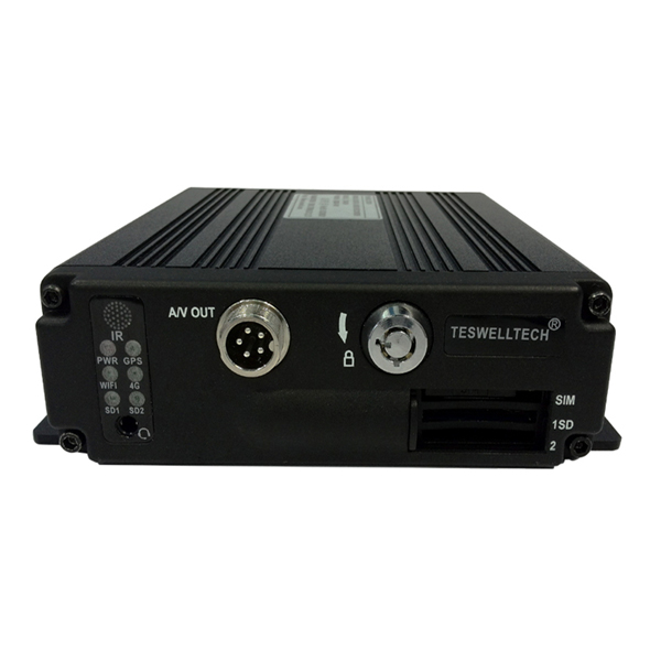 Hot Sale 4 Channel H.264 SD Card 3G Mobile Car DVR with SIM Card
