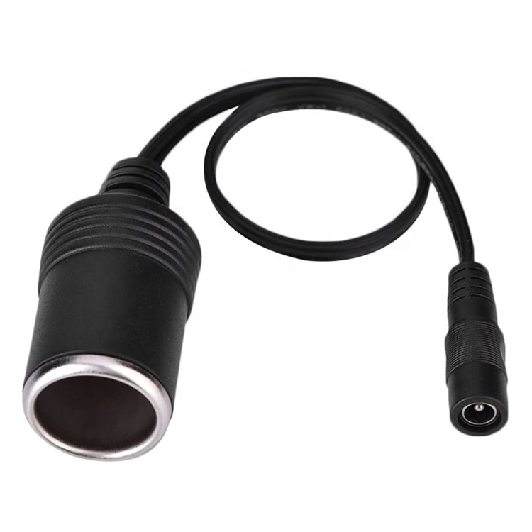 120W 12V 10A Female Car Cigarette Socket to DC 5.5mm x 2.1mm Power Adapter Cable
