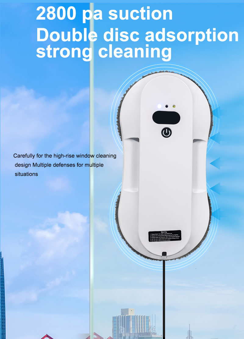Smart Window Cleaning Robot with Water Spray and Brushless Motor 4 Hours Charging Time