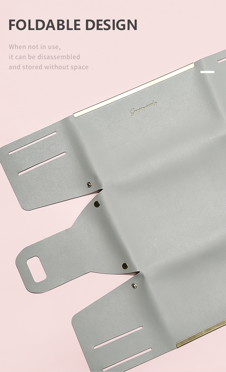Eco-Friendly Foldable Logo Customized Travel Jewelry Makeup PU Leather Storage Box