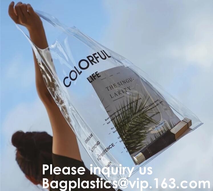 Promotional Pvc Shopping Bag Laser Tote Bag Handbag Waterproof Shopping Bag Glossy PVC Leather Bag PVC Woman Shopping Ba