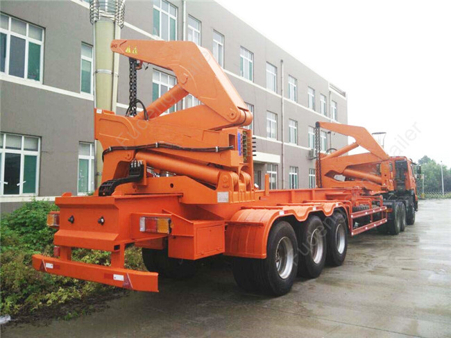 3 Axle 40 Feet 20 Feet Side Loader Trailer For Loading 20&40ft Containers