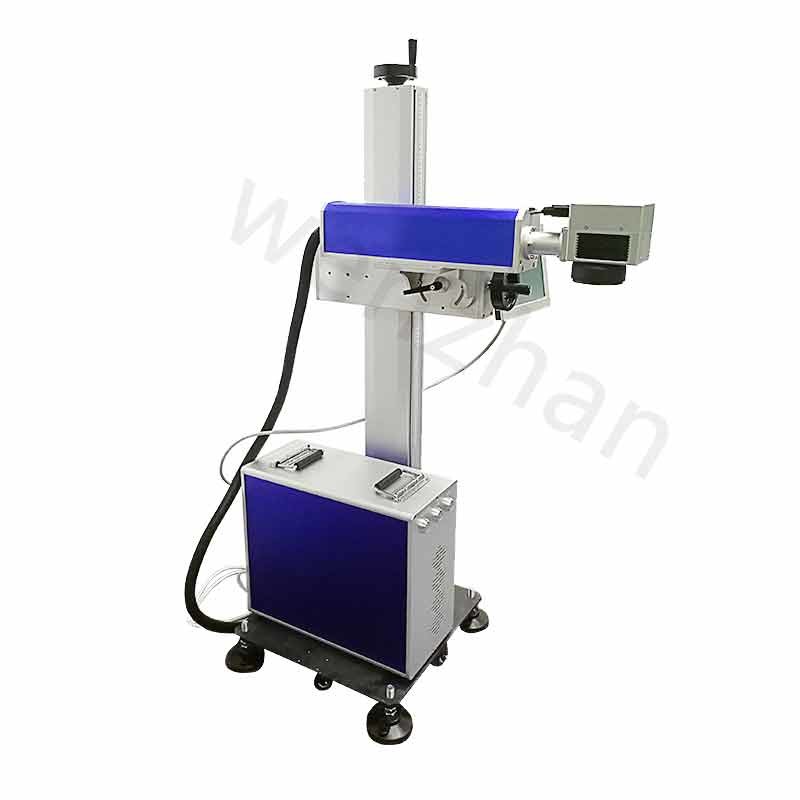 CO2 Flying Laser Marking Machine WZ-103F For Craft Gifts Clothing Shoes Bags And IC Industry