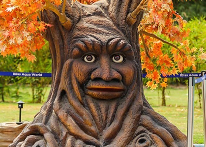 Customized Animatronic Talking Tree , Merry Christmas Talking Tree Decoration