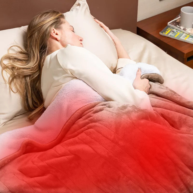 Far Infrared Washable Electric Heated Blanket 45degree Temperature SHEERFOND