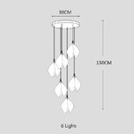 G9 Petal Pendant Ceiling Light Multi Size Ceramic Flower Pendant Light 85V To 265V