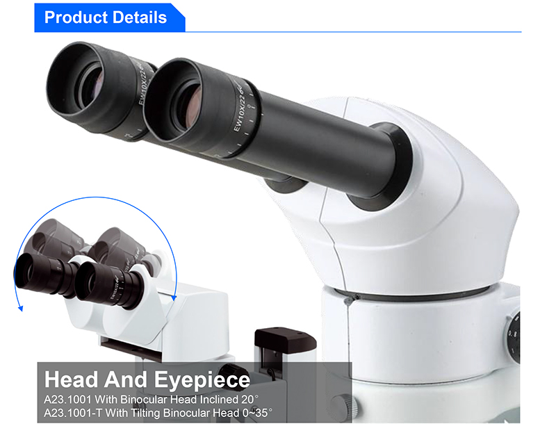 A23.1001-T LED Zoom Stereo Microscope With Digital Slr Camera