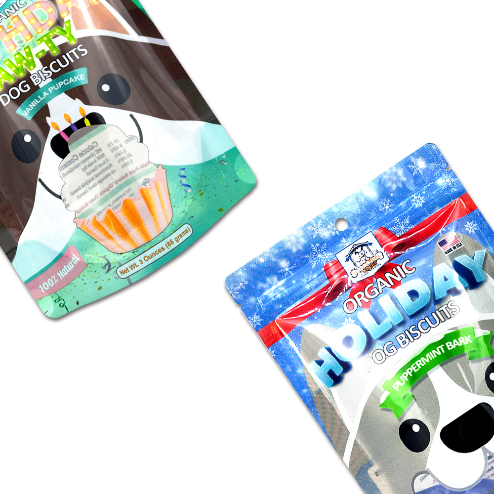 Stand Up Zipper Plastic Bag For Dog Cat Treat Packaging With Custom Order Accepted