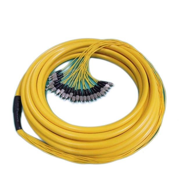 High Power Pigtail Patch Cord FC UPC 24 Fiber Bundle 24 Colors With FC Connector
