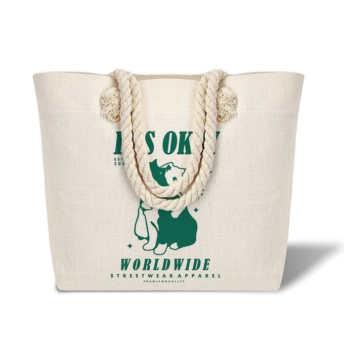 Customized Blank Linen Sublimation Jute Shopping Bag For Sublimation Printing