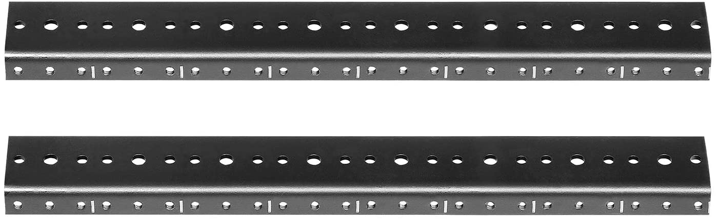Steel Rack Rail for Mounting Audio Home Theatre Recording Studio Finish Powder Black