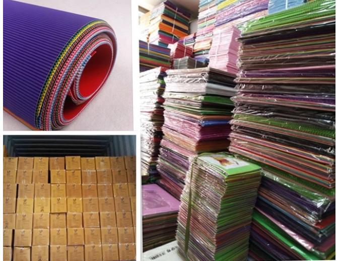 Colorful craft corrugated quilling paper for DIY toys / handcraft kids hand-craft diy material A4 size customer size