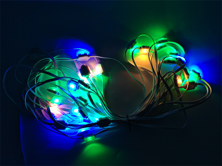 CE Certified RGB Point Light Source LED Eave String Lights for Christmas Decorations