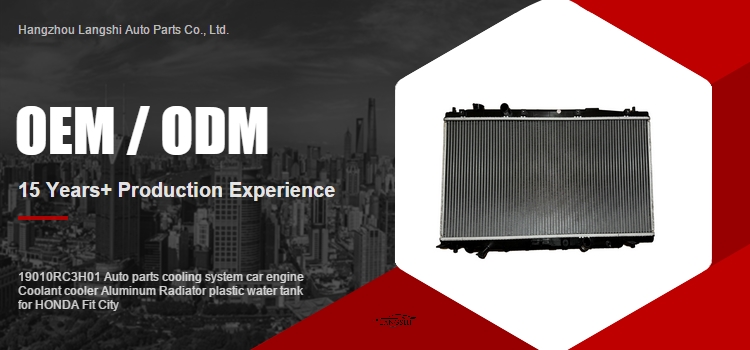 HONDA Fit City Aluminum Radiator Plastic Water Tank 19010RC3H01 Auto Parts Cooling System