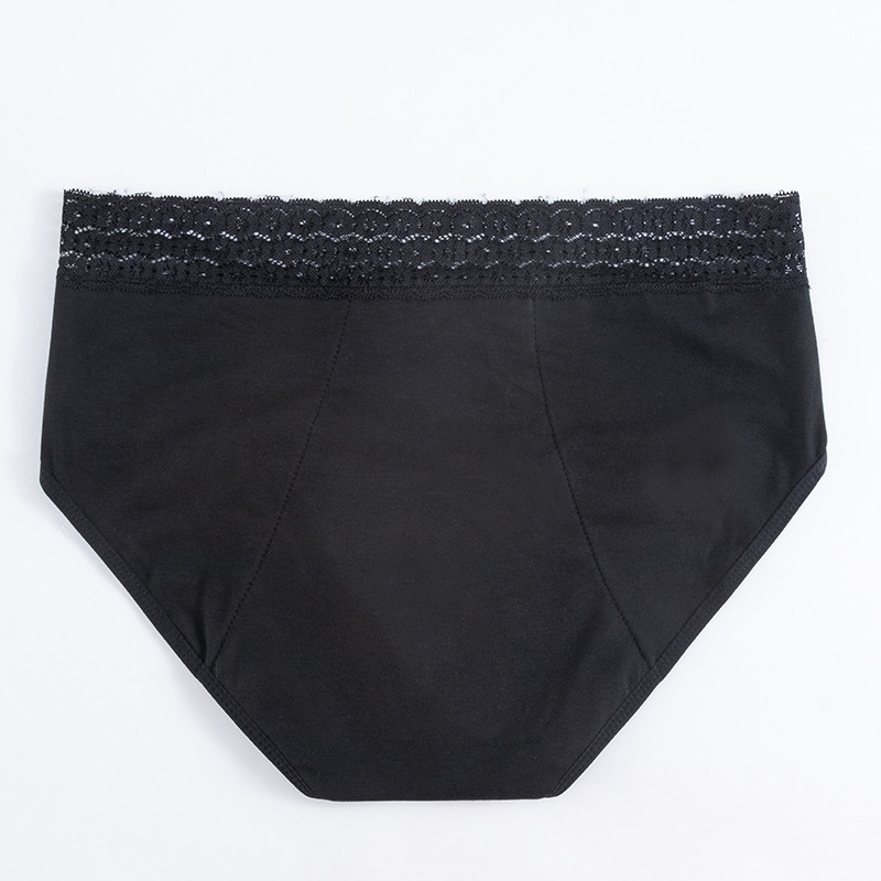 Washable Leak Proof Underwear Menstrual Period Panties Mid Waist Cotton 4 Layer Sanitary