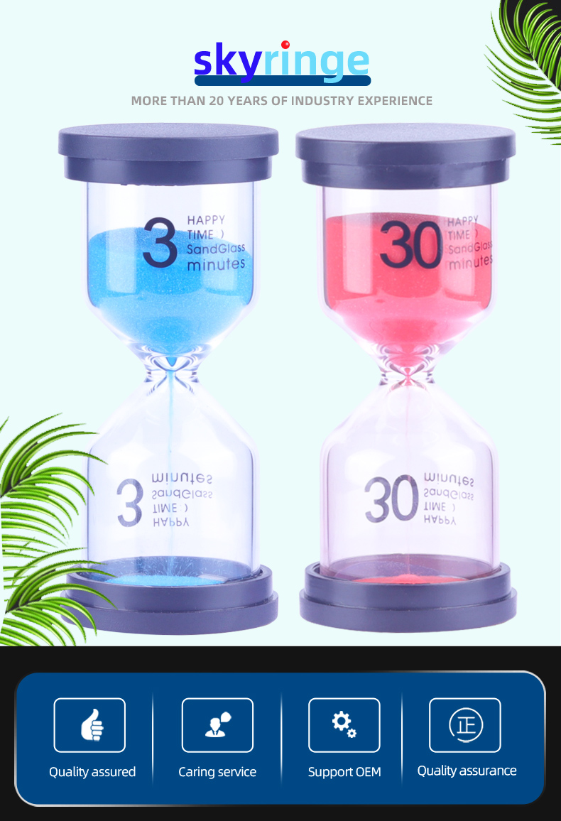 Safety Colorful 1 3 5 Minute Hourglass Sand Timer For Kids Game