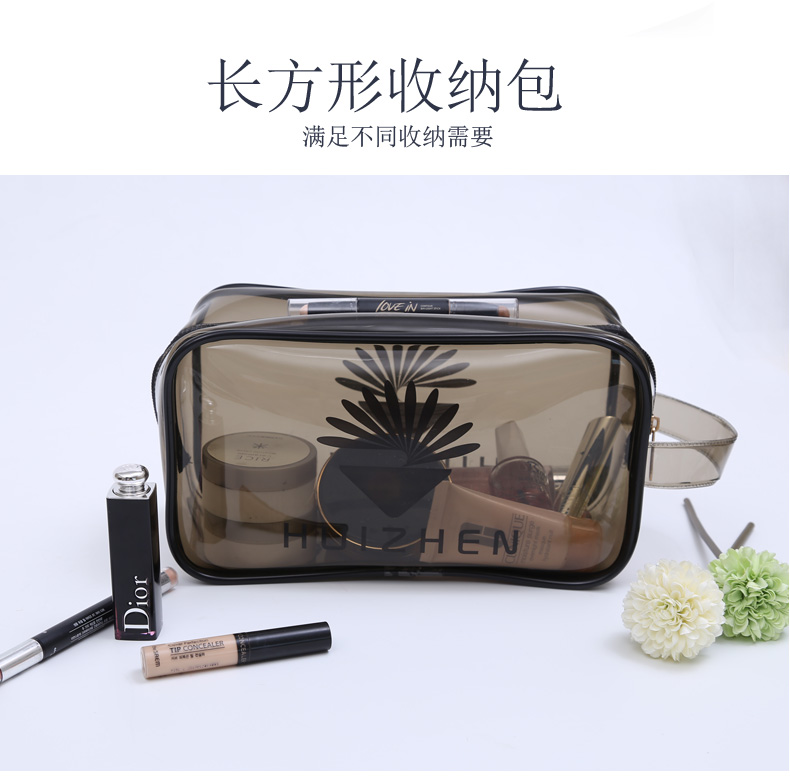 PVC Waterproof Cosmetic Pouch , Environmentally Friendly Makeup Bag Organizer