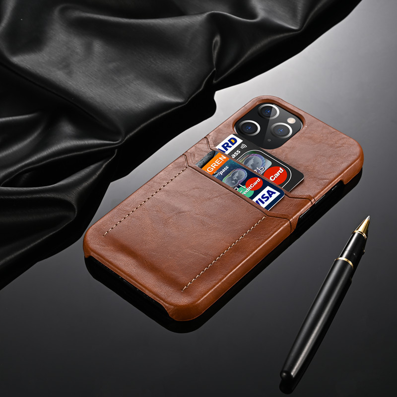 PU Leather Card Pocket Phone Case , Retro Phone Cover Eco Friendly For Iphone