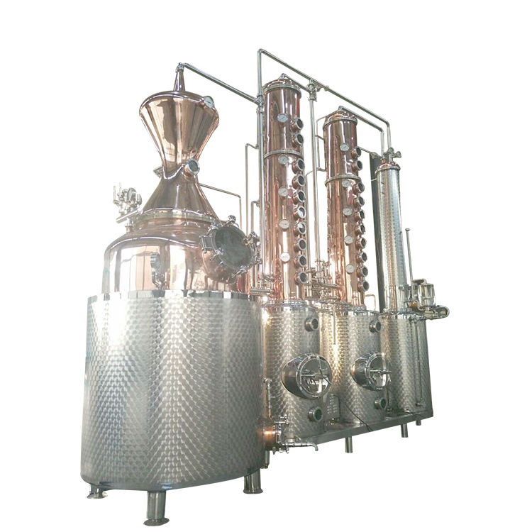 1.5kw Red Copper Vodka And Whisky Alcohol Distillation Brewery Equipment For Products