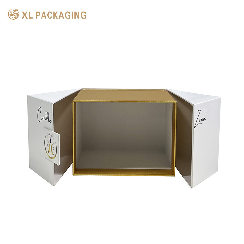 Customized Luxury Double Door Magnet Box Fashion Perfume Skin Care Cosmetic Cardboard Packaging Box For Gift Sets