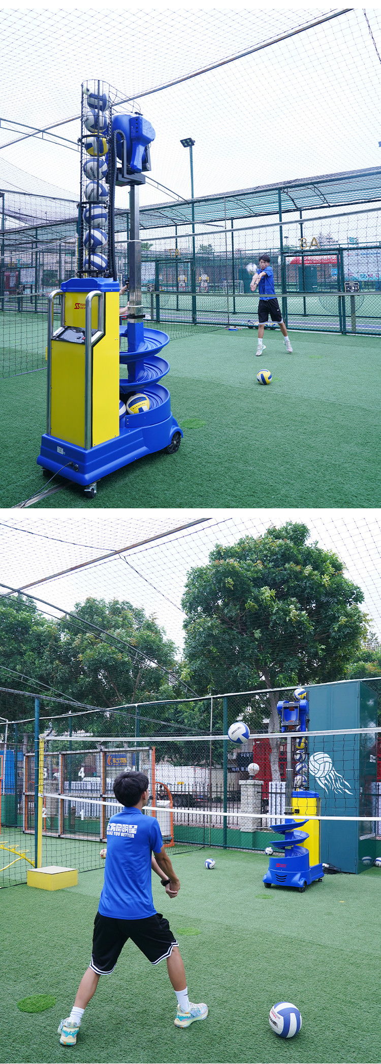 Siboasi DC 12V Volleyball Shooting Machine Volleyball Training Equipment For Academy