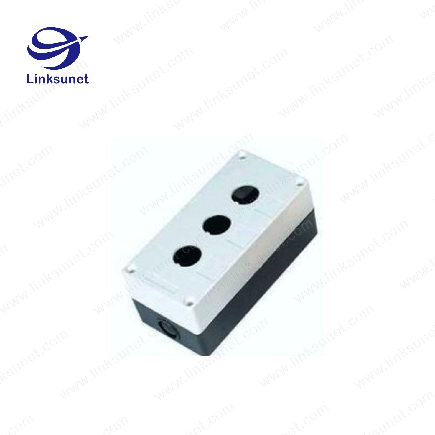 Two Holes Custom Wiring Harness Processing Plastic Push Button Control Box