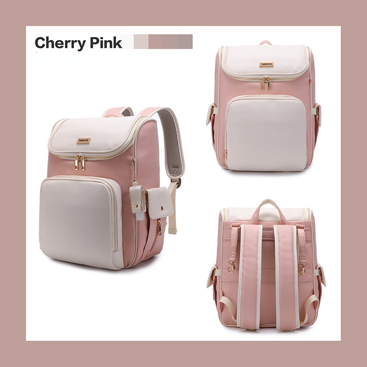 New Large-capacity PU Leather Diaper Bag Waterproof Shoulder Mommy Backpack With Stroller Strap For Mom
