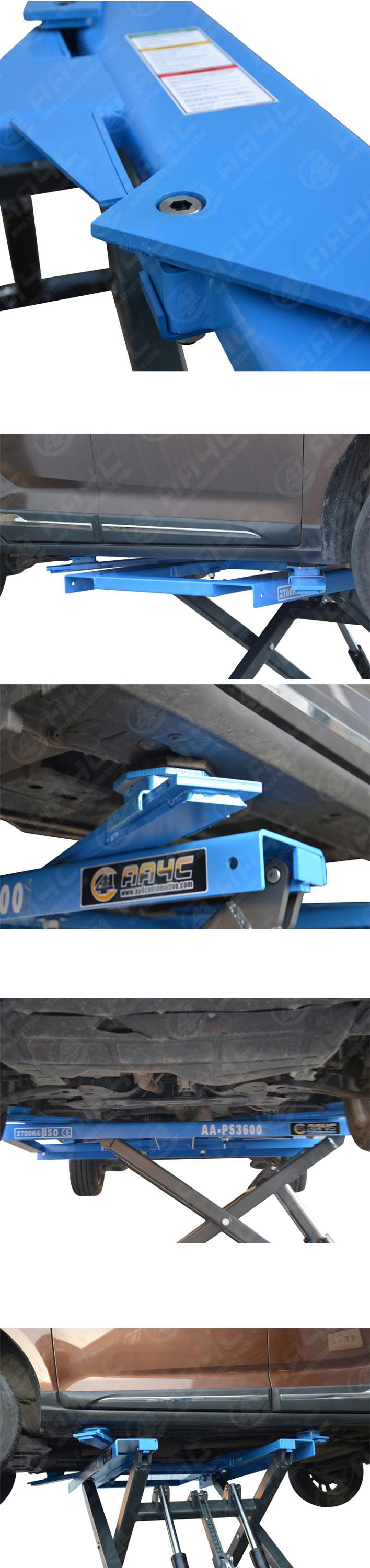 1.2M 2.7T Scissor Vehicle Lift Low Rise Pneumatic Portable Low Rise Car Lift