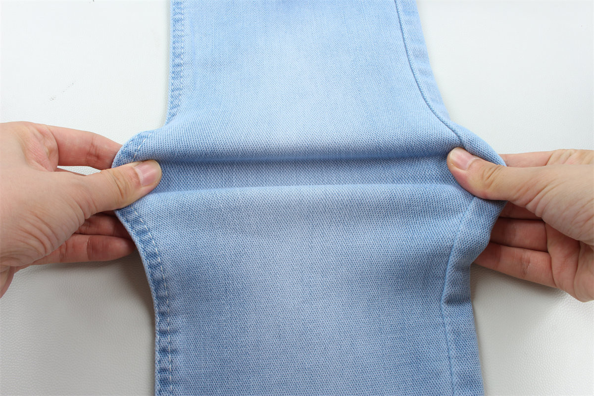 10 Once Dobby Cotton Polyester Spandex Stretcy Jacquard Denim Fabric For Jeans