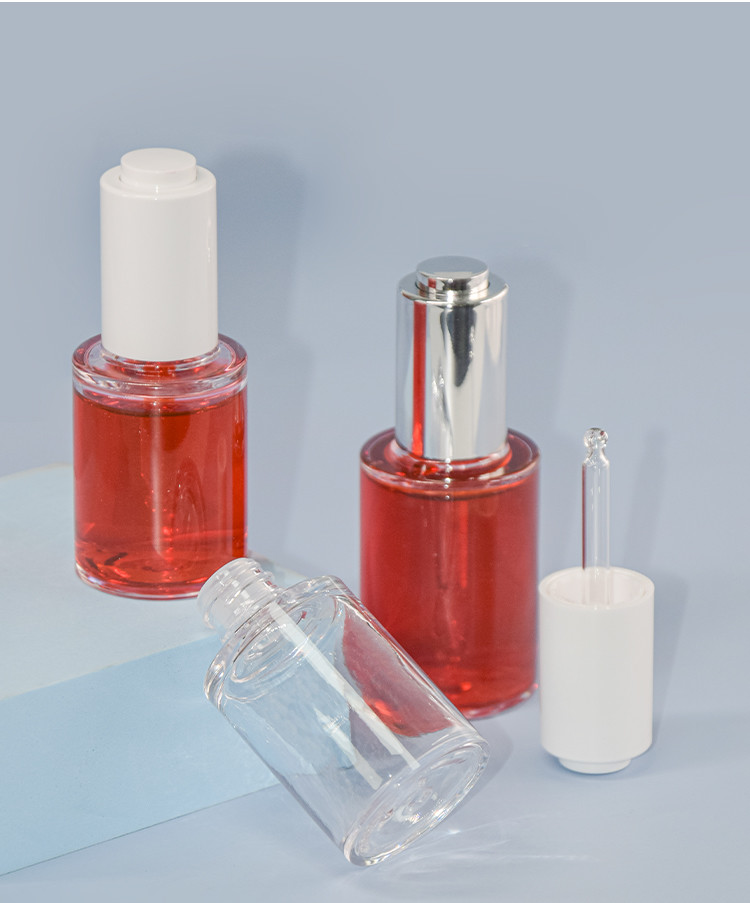 PETG Plastic Oil Dropper Bottle Cosmetic Pump Bottle 30ml 50ml