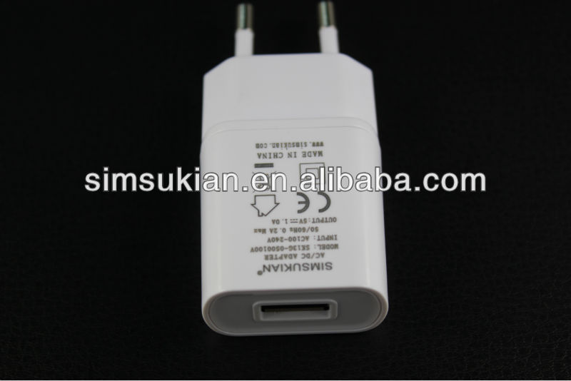 5v1a 5v1.5a europe plug usb adaptor for 4G smart phone