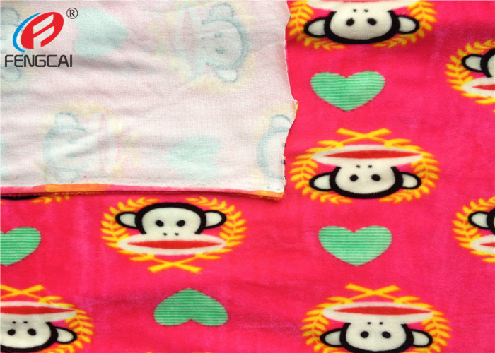 1.5mm Long Pile Fabric Polyester Custom Printed Velboa Fabric For Baby