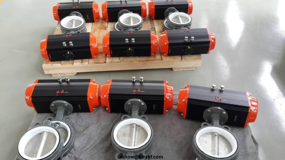 pneumatic rotary actuator for ball valveor or butterfly valve