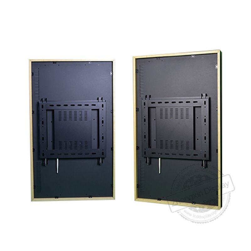 27inch Wooden Art Frame LCD Display With 1000 1 Contrast Ratio 300 Cd/M² Brightness HDMI/VGA/USB Inputs