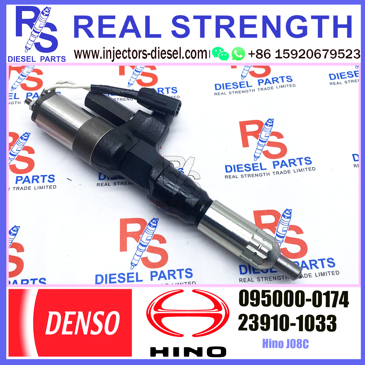 Common Rail DENSO Diesel Injector 095000-0174 23910-1033 For HINO