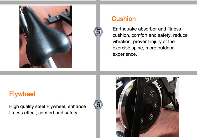 3.5mm Tube Thickness Proform Gym Spin Bike 20KG Flywheel Body Fit Machine
