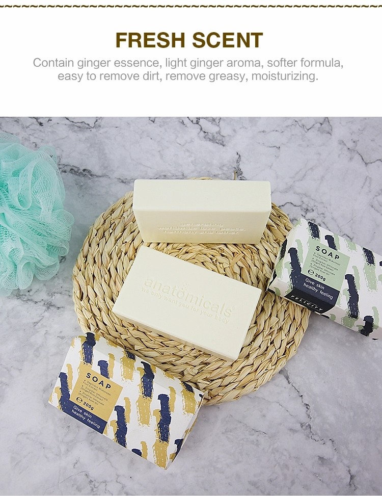 OEM ODM Handmade Soap Bar Palm Essencial Oil Ginger Root Extract Organic Bath Beauty