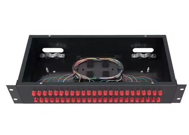 2U Optical Fiber Distribution Panel Box Enclosure Rack Mount Fc Adapter
