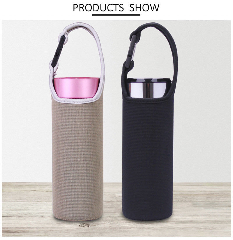 Custom Logo Pure Color Insulated Neoprene Water Bottle Sleeve